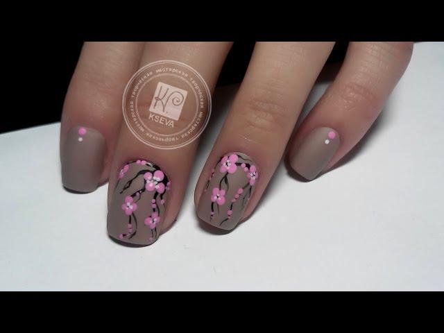 Сакура на ногтях | Cherry Blossom Nails Tutorial