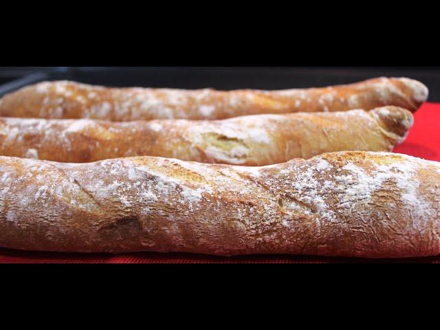 Italian BAGUETTE  Filoncino.  The simplest recipe. Eng sub.