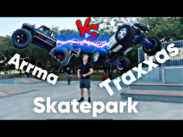 Outcast 8s VS Xmaxx! Skatepark Battle!!!