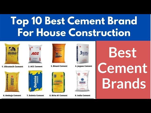 Top 10 Cement Brand For House Construction | Best Cement For House Construction In India 2024