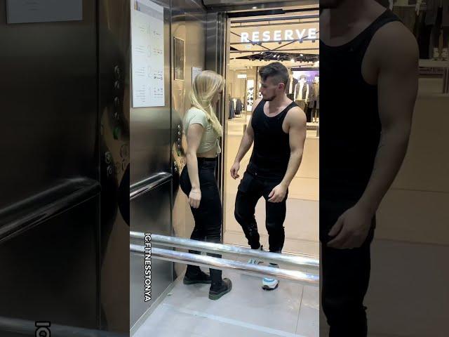 HE WANTED itright in the ELEVATOR он захотел это в лифте @Babycoma13 prank reaction humor