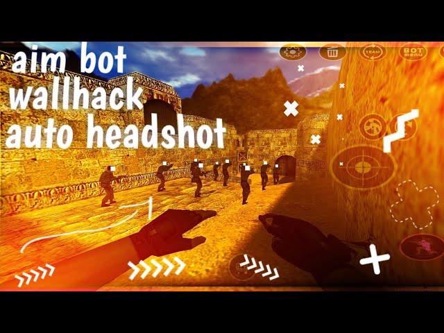 Aim Bot  Auto Head scope  Wallhack ESP  Counter Strike 1.6 Android | Toturial and gameplay  #TheEasy