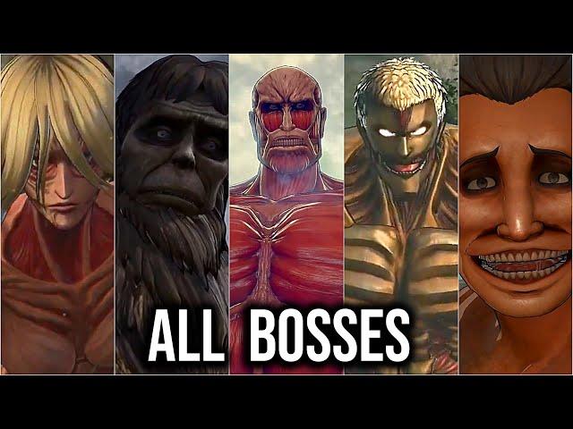 Attack on Titan Wings of Freedom - All Bosses (With Cutscenes and Ending)