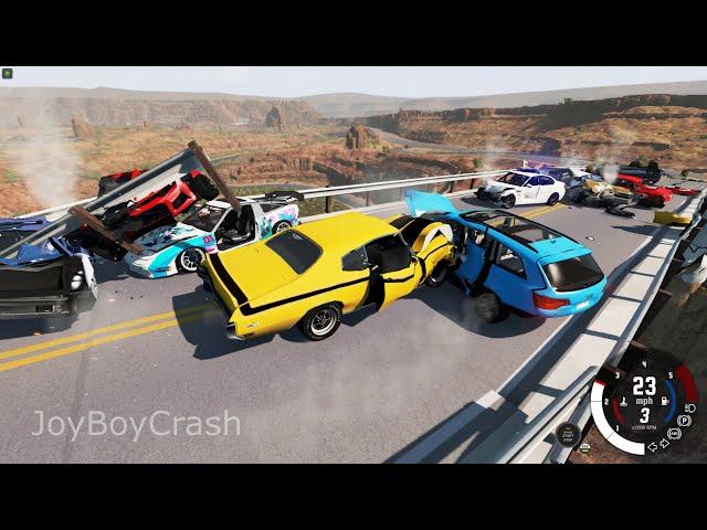 BeamNG Drive аварии на мосту (Часть 3) | CrashJoyBoy