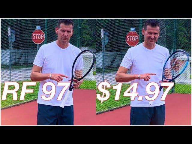 Most Expensive vs Cheapest TENNIS RACQUET TEST | Wilson RF 97 vs $14.97 Walmart Racket