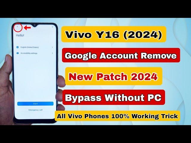 Vivo Y16 frp bypass 2024 | New method | latest security 2024 | All Vivo frp 2024 | Oct patch done I