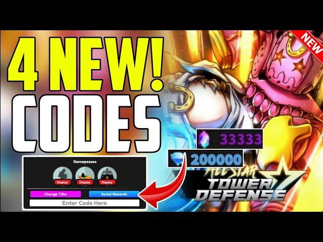 ️ALL New!!️ ALL STAR TOWER DEFENSE CODES 2024 - CODES FOR ALL STAR TOWER DEFENSE - ASTD