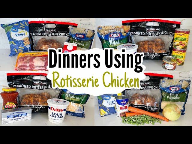 5 AMAZING Recipes Using Rotisserie Chicken | The Quickest Chicken Dinners EVER | Julia Pacheco