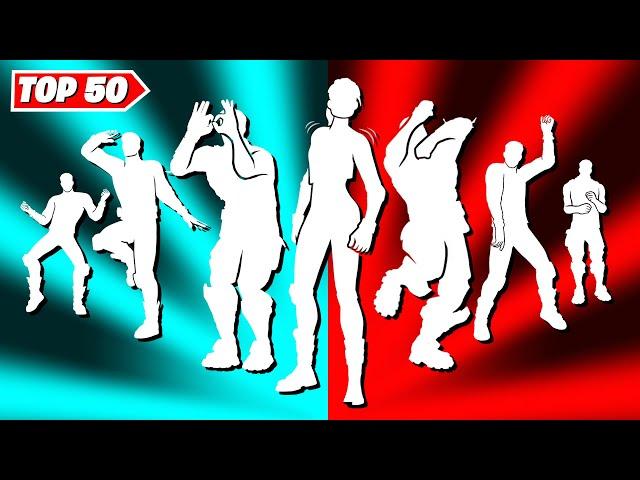 Top 50 Legendary Fortnite Dances & Emotes! (Big Shaq Shimmy, DJ Shaq, Jung Kook 3D, Spicy Start)