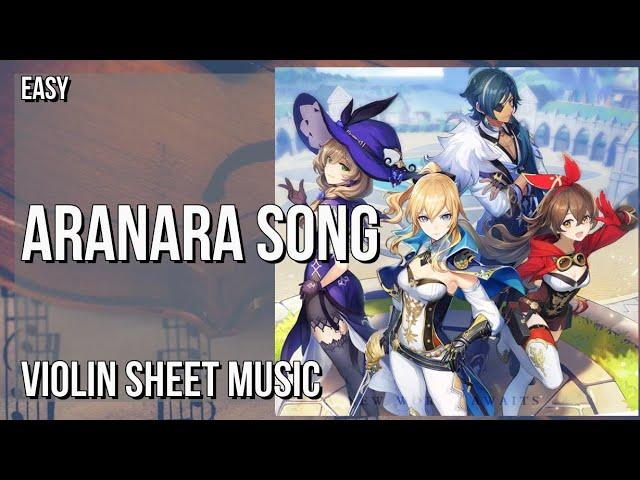 Violin Sheet Music: How to play Aranara Song (Genshin Impact) by Yu Peng Chen