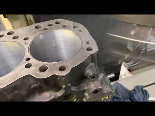 Skimming an engine block