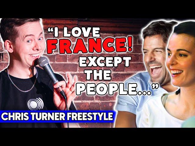 Comedian ROASTS French Couple... then raps about them?! | Chris Turner