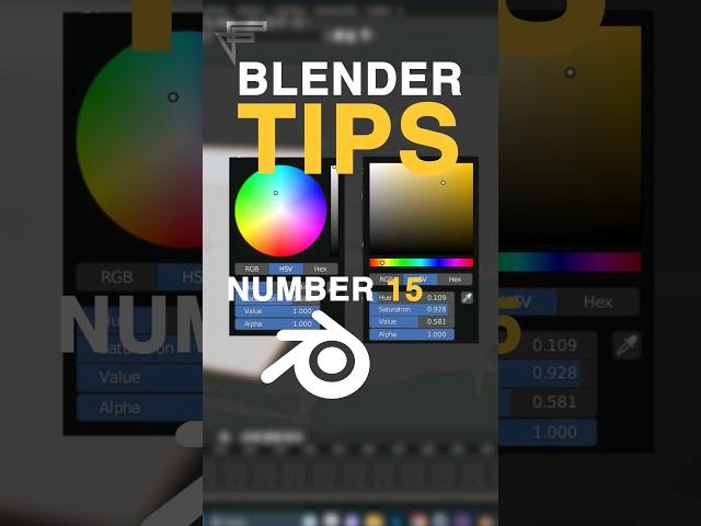 Blender Tips 15 Color Picker ️ #blender #blendertutorial #quicktips