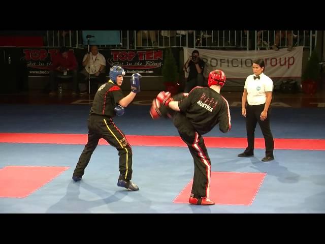 Roman Brundl AUT v Alexander Gleixner GER WAKO European Championships 2014