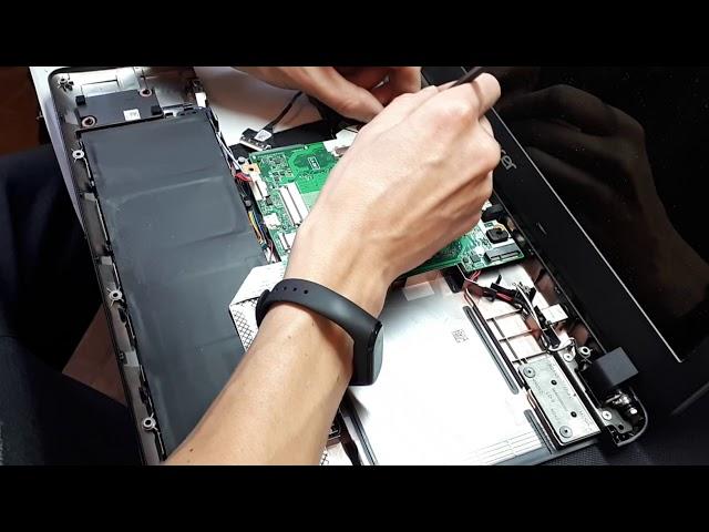 Как разобрать и  почистить от пыли ноутбук Acer aspire es1 572 53fb  How to disassemble and dust the