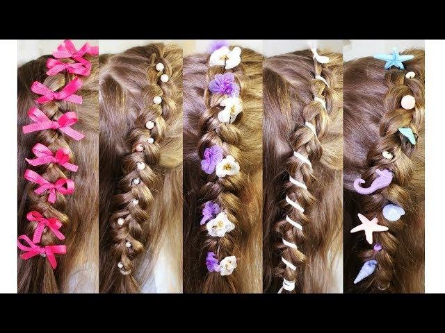 How to decorate a simple braid? - Accessories for braids. Чем украсить косу?