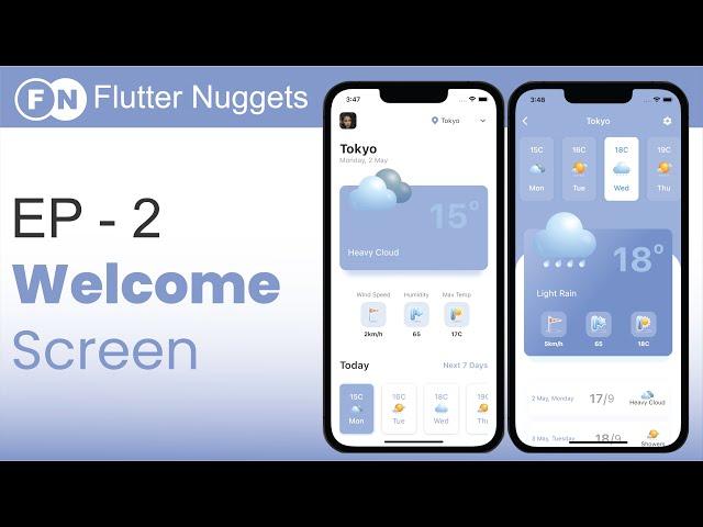 Real-Time Weather App 1.0 - Free Weather API with no key - 2/4 - Flutter Tutorial