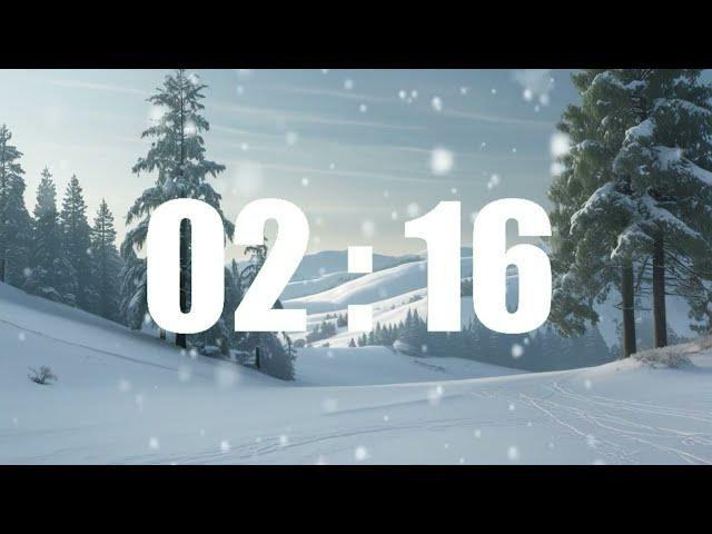 3 Minute Winter Snow Timer with Calm Music For Relaxing