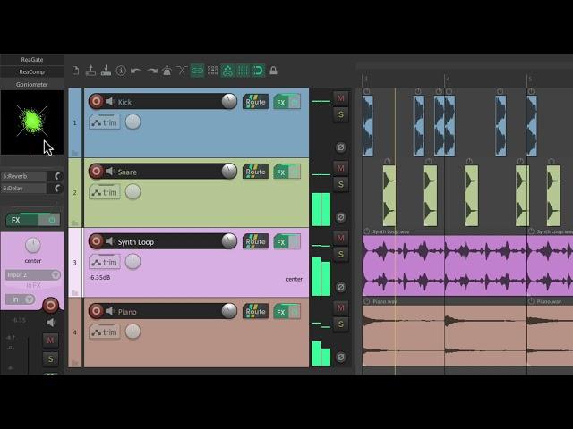 One Channel Side Mixer in REAPER