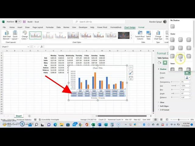 How to Add and Edit A Data Table To A Chart In Microsoft Excel #howto #tutorial #msexcel #trending