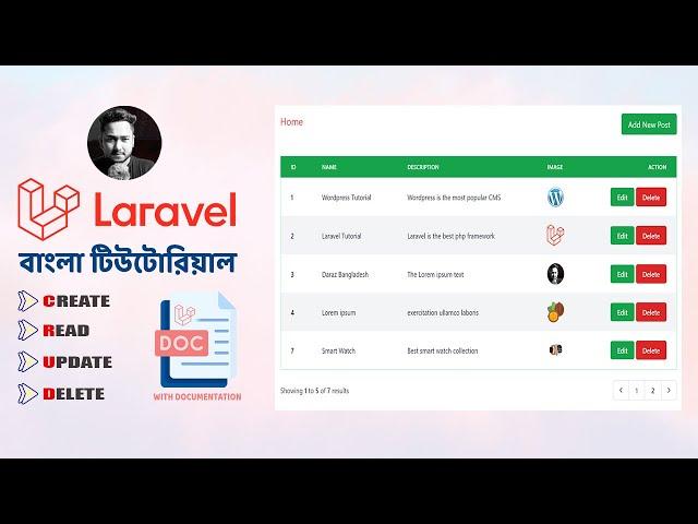 লারাভেল শিখুন সহজেই | PHP Laravel CRUD Bangla Tutorial, Image Upload, Laravel Tutorial for Beginners