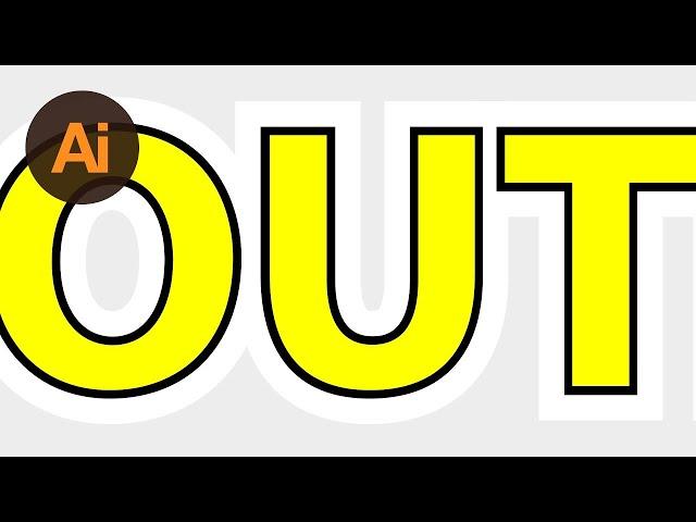 Learn How to Outline Text Multiple Times in Adobe Illustrator | Dansky