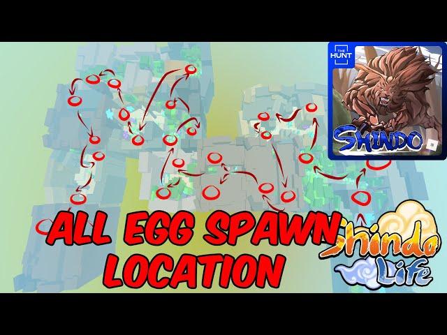 All Egg Spawn Location Shindo Life [THE HUNT] | Egg Hunt Roblox [CODES]