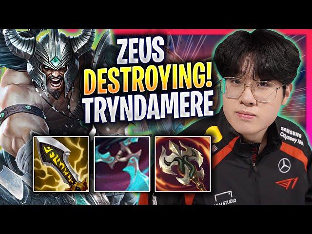 ZEUS DESTROYING WITH TRYNDAMERE! - T1 Zeus Plays Tryndamere TOP vs Sett! | Season 2024