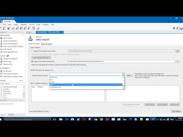 How to import mysql dump file to sql server USING MySQL Workbench