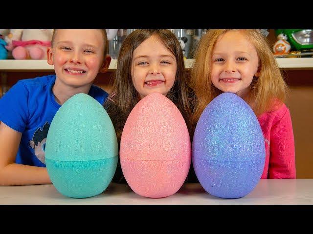 HUGE Toy Surprise Eggs Filled with Blind Bags & Toys for Boys & Girls Family Fun Kinder Playtime