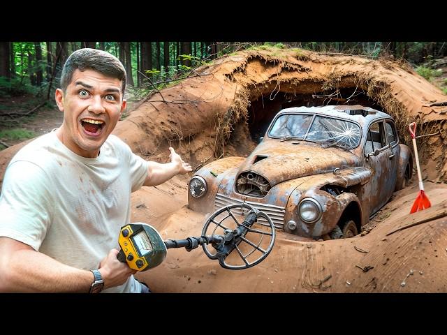 Found a REAL Abandoned CAR Trapped in the EARTH! JACKPOT!!!