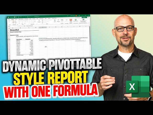 Advanced Excel Tips: How to Create a Dynamic PivotTable Style Report with One Formula