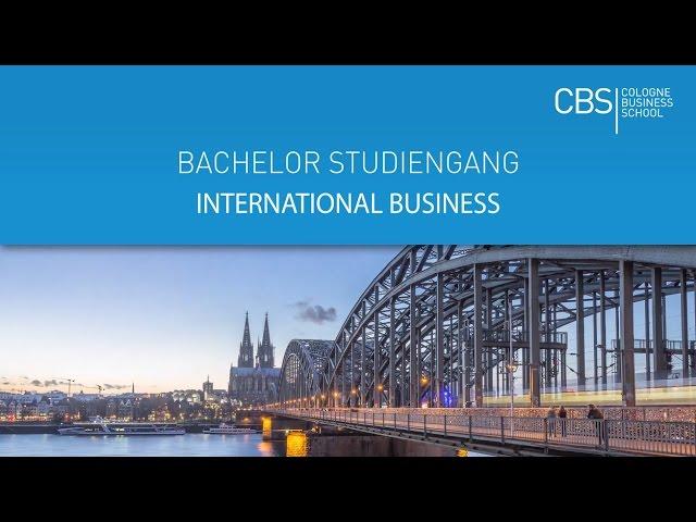 Bachelor in International Business | englischsprachiger Studiengang | CBS Cologne Business School