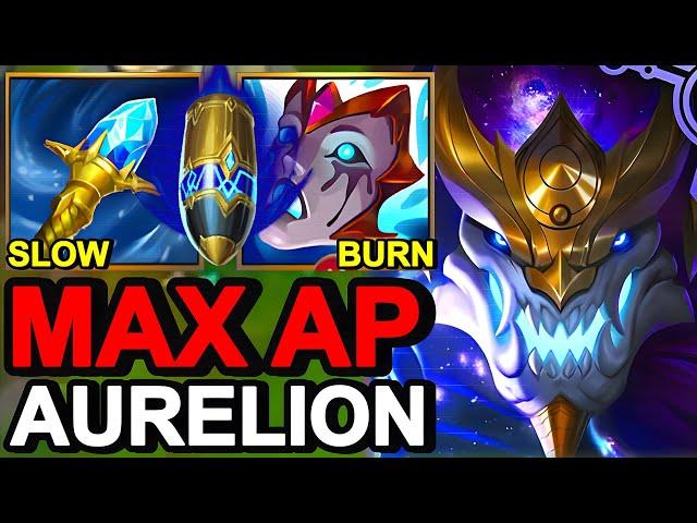 Wild Rift China Aurelion Sol Mid - Late Game Broknen OP Champion - Full AP Super Scale Build Runes