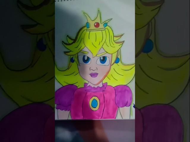 I draw princess peach  I recreate my drawing from @adriartsy