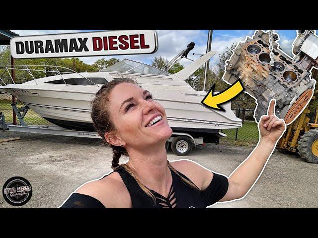 SURPRISE! Diesel swapping our 5k dollar boat BEGINS!!!