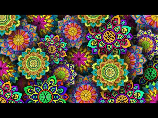 4K Ethnic Colorful Mandala Background Loops || Free Video Background Loops|| 4k VJ Loops