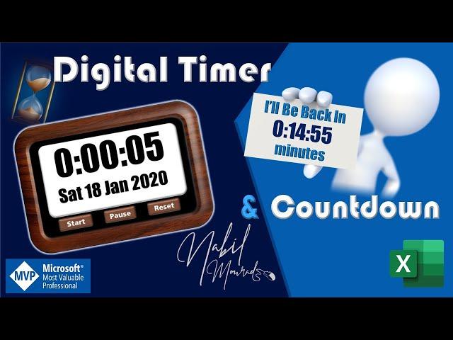 Amazing Stopwatch (Time and Date) and a Countdown Timer in Excel