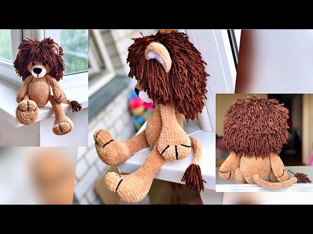 Crochet lion / Plush yarn workshop / Crochet lion cub / Lion Tutorial&Pattern / Amigurumi toys