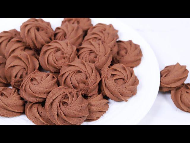 Perfect Chocolate Butter Cookies,  cripsy and easy-to-make