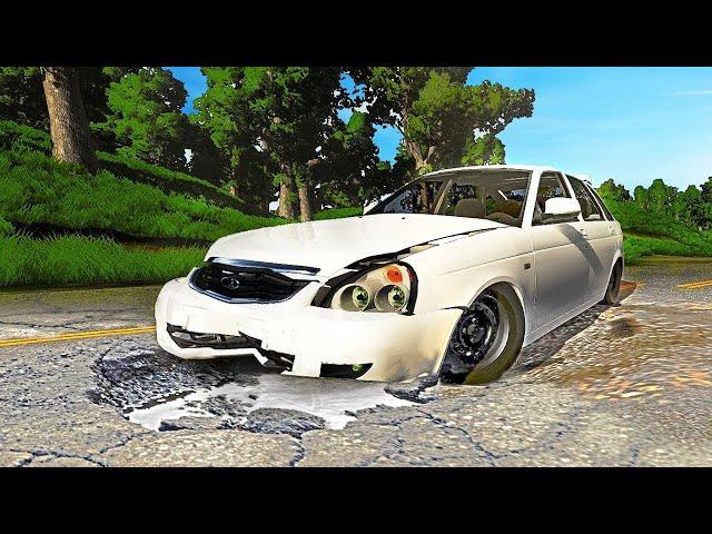 РУССКИЕ ДОРОГИ ПРОТИВ МАШИН - BeamNG Drive
