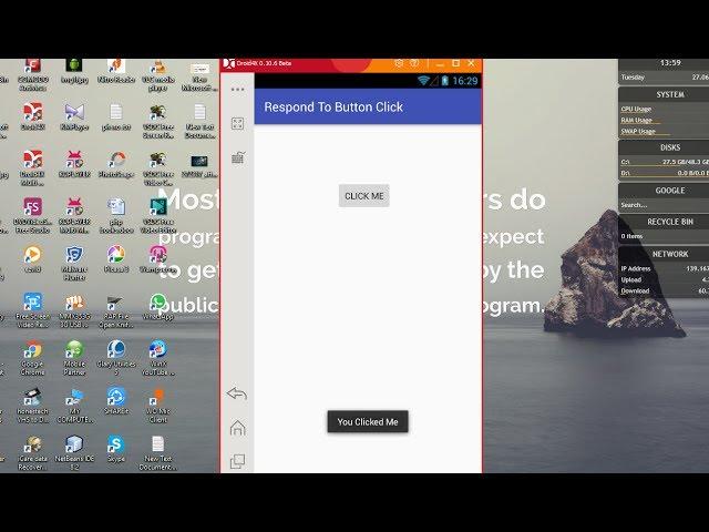 Perform Button Click Event in android