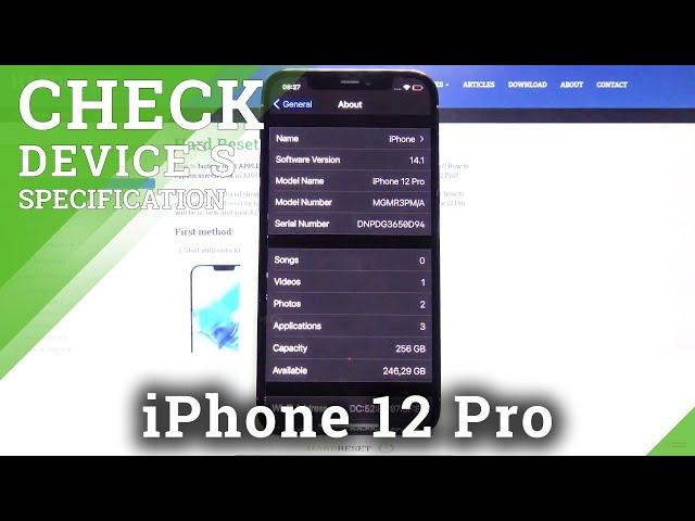 iPhone 12 Pro - How to Check Device Specification