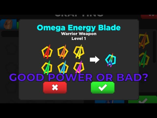 Crafting Omega Energy Blade in Treasure Quest