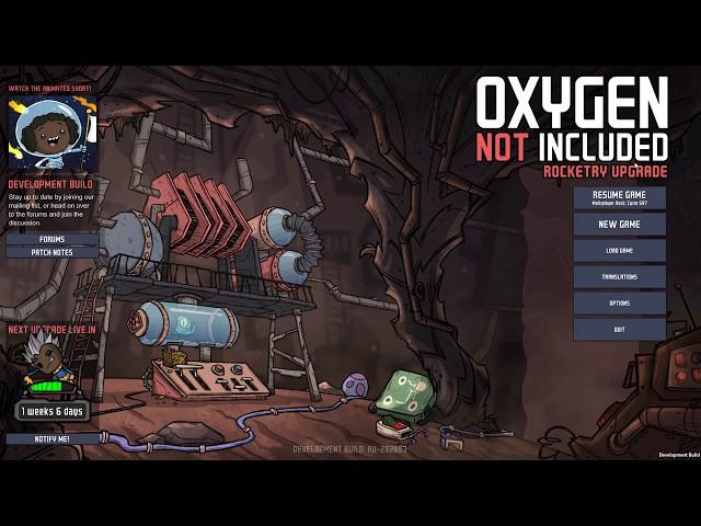 How to update to the Rocketry Upgrade Oxygen Not Included