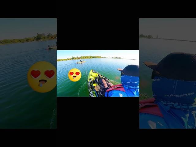 A couple’s session #kayakbassfishing #bassfishing #kayakfishing #fishing #couple #couplegoals