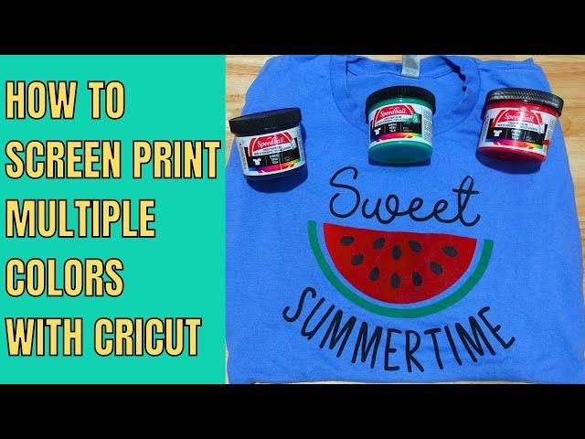 How to screen print multiple colors with Cricut - screen printing tutorial