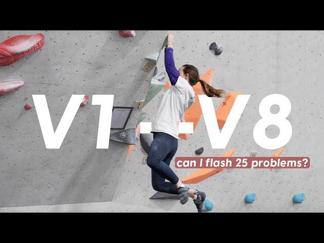 I entered an indoor bouldering competition! V1 - V8+