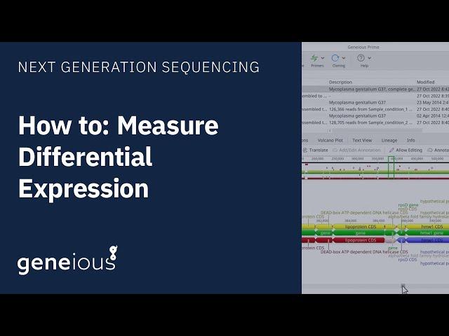 Measure Differential Expression in Geneious Prime