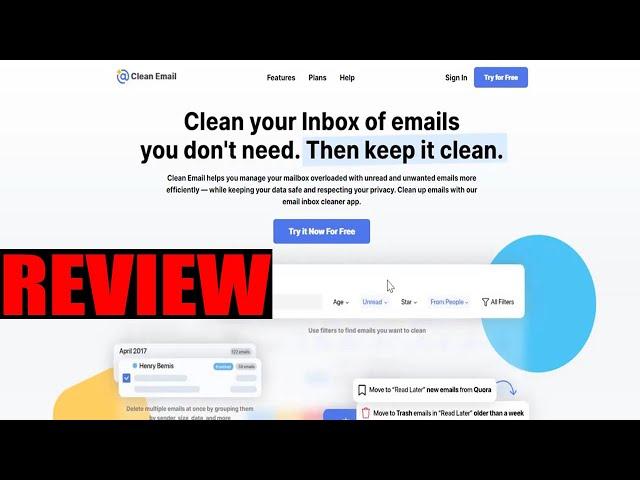 Clean email review 2022 - Gmail Outlook and Yahoo Inbox Cleaner App